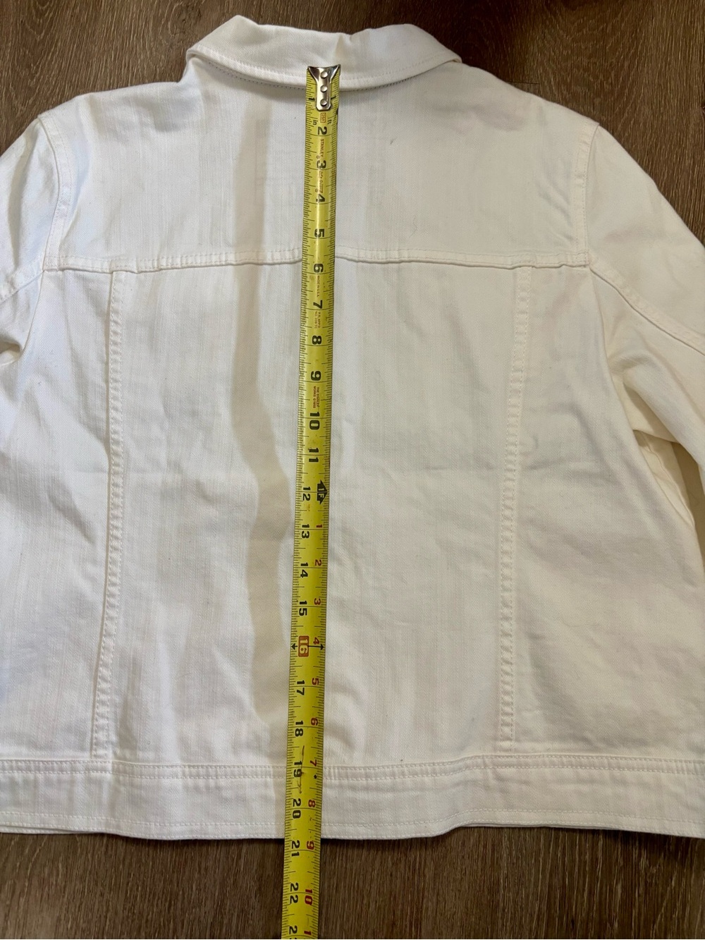 Merona White Womens Denim Jacket - Button Front - Picture 7 of 7
